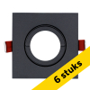 Aanbieding: 6x Sylvania Inset Trend 75 GU10 armatuur | Vierkant | IP44 | Zwart LSY00757 - 1