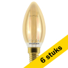 Aanbieding: 6x Sylvania LED lamp E14 | Kaars C35 | Filament | Goud | 2500K | 2.5W (23W) LSY00397 - 1