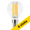 Aanbieding: 6x Sylvania LED lamp E14 | Kogel G45 | Filament | 2700K | 6W (60W) LSY00437 - 1