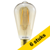 Aanbieding: 6x Sylvania LED lamp E27 | Edison SY64 | Filament | Goud | 2500K | 4.5W (37W) LSY00457 - 1