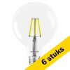 Aanbieding: 6x Sylvania LED lamp E27 | Globe G125 | Ultra Efficient | Filament | 2700K | 4W (60W) LSY00525 - 1