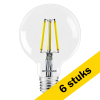 Aanbieding: 6x Sylvania LED lamp E27 | Globe G95 | Ultra Efficient | Filament | 2700K | 4W (60W) LSY00523 - 1