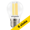 Aanbieding: 6x Sylvania LED lamp E27 | Kogel G45 | Filament | 2700K | 6W (60W) LSY00439 - 1