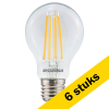 Aanbieding: 6x Sylvania LED lamp E27 | Peer A60 | Filament | Helder | 4000K | 8W (75W) LSY00375 - 1