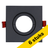 Aanbieding: 6x Sylvania Lumiance Inset Trend 75 Square GU10 | IP44 | Zwart LSY00176 - 1