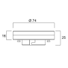 Sylvania GX53 LED spot | 4000K | 6.5W (50W)  LSY00287 - 2