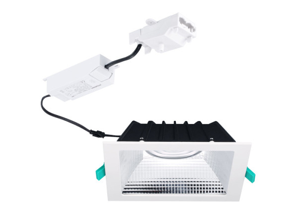 Sylvania Insaver Slim UGR19 Led downlighter 21,7 cm vierkant inbouw 20W 3000K  LSY00161 - 3