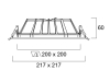 Sylvania Insaver Slim UGR19 Led downlighter 21,7 cm vierkant inbouw 20W 3000K  LSY00161 - 4
