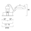 Sylvania Inset Trend 62 Flush GU10 armatuur | Ø 78 mm | IP23 | Nikkel  LSY00744 - 4