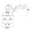 Sylvania Inset Trend 75 GU10 armatuur | Ø 83 mm | IP23 | Wit  LSY00734 - 4