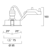 Sylvania Inset Trend 75 GU10 armatuur | Ø 95 mm | IP44 | Zilver  LSY00748 - 4
