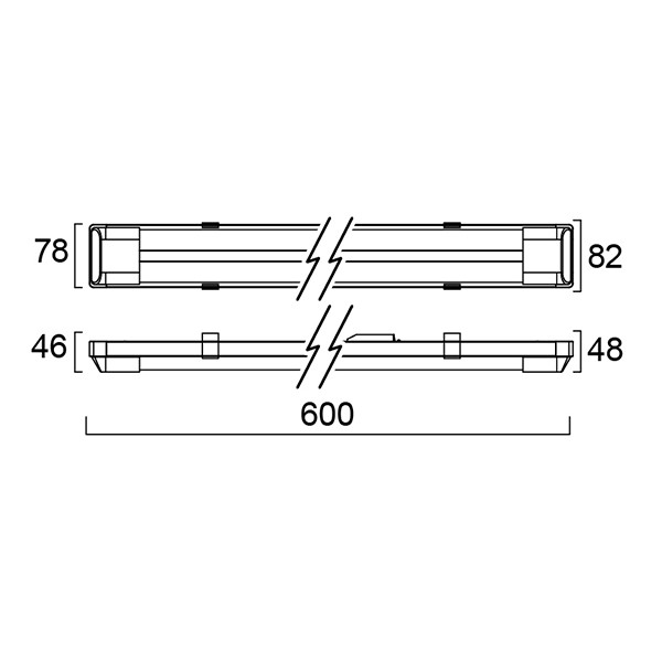 Sylvania LED Batten 60 cm Twin | incl. lamp | 4000K | 1800 lumen | 16W  LSY00667 - 8