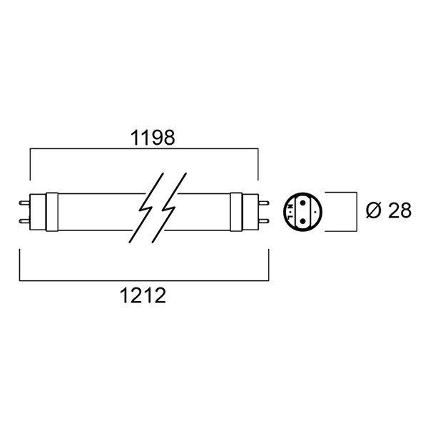 Sylvania LED TL buis 120 cm | 3000K | 2000 lumen | T8 (G13) | 13.3W  LSY00307 - 2