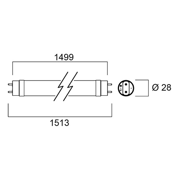 Sylvania LED TL buis 150 cm | 4000K | 2700 lumen | T8 (G13) | 18W  LSY00315 - 2