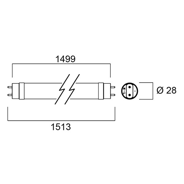 Sylvania LED TL buis 150 cm | 6500K | 2700 lumen | T8 (G13) | 18W  LSY00317 - 2