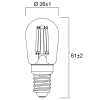 Sylvania LED lamp E14 | Kogel T26 | Filament | 2700K | 2.5W (25W) LSY00474 - 2