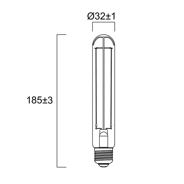 Sylvania LED lamp E27 | Buislamp T32 | Vintage | Goud | 2000K | Dimbaar | 7W (45W)  LSY00488 - 2