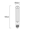 Sylvania LED lamp E27 | Buislamp T32 | Vintage | Goud | 2000K | Dimbaar | 7W (45W)  LSY00488 - 2