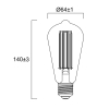 Sylvania LED lamp E27 | Edison ST64 | Vintage | Goud | 2000K | Dimbaar | 7W (50W)  LSY00482 - 2