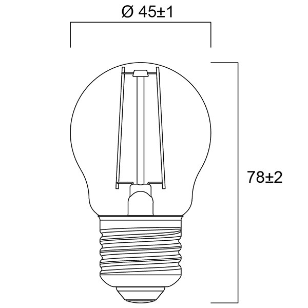 Sylvania LED lamp E27 | Kogel G45 | Filament | 2700K | 2.5W (25W)  LSY00426 - 2