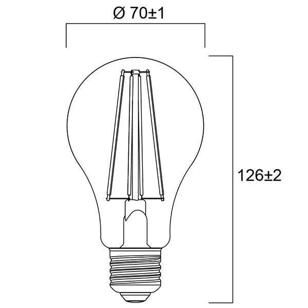 Sylvania LED lamp E27 | Peer A60 | Filament | 2700K | 11W (100W) LSY00378 - 2