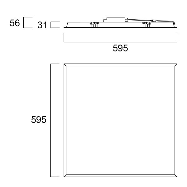 Sylvania LED paneel 60x60 cm | 3000K (830) | 3200 lumen | UGR22 | 29W LSY00647 - 4