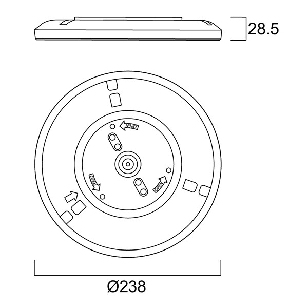 Sylvania LED plafondlamp | Ø 23.8 cm | Rond | 3000K | 1150 lumen | IP54 | 15W  LSY00709 - 7