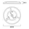 Sylvania LED plafondlamp | Ø 23.8 cm | Rond | 3000K | 1150 lumen | IP54 | 15W  LSY00709 - 7