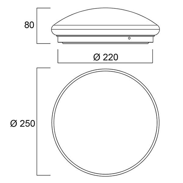 Sylvania LED plafondlamp | Ø 25 cm | Rond | 3000-4000K | 1025 lumen | IP44 | 12W  LSY00328 - 8