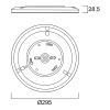 Sylvania LED plafondlamp | Ø 29.5 cm | Rond | 3000K | 1400 lumen | IP54 | 18W  LSY00710 - 7