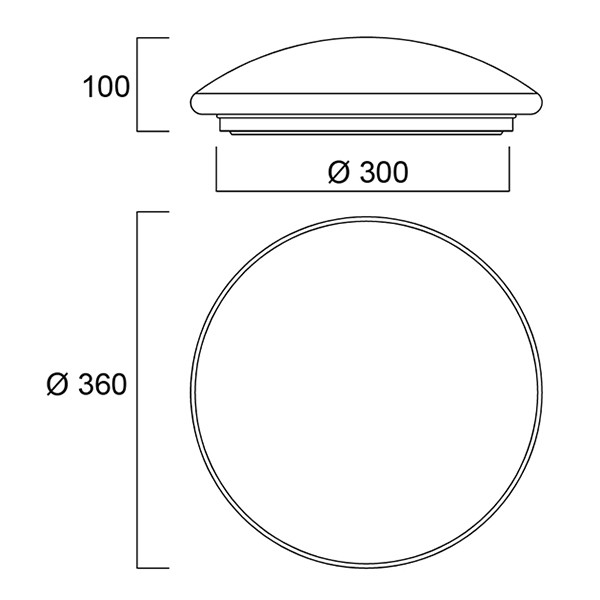 Sylvania LED plafondlamp | Ø 36 cm | Rond | 3000-4000K | 2050 lumen | IP44 | 24W  LSY00330 - 8