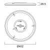 Sylvania LED plafondlamp | Ø 40.2 cm | Rond | 3000K | 1950 lumen | IP54 | 22W  LSY00711 - 7