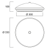 Sylvania LED plafondlamp | Bewegingssensor | Ø 33 cm | Rond | 3000-4000K | 1400 lumen | IP44 | 18W  LSY00331 - 7