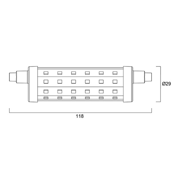 Sylvania R7S LED lamp | Staaflamp | 118mm | 2700K | 11W (100W)  LSY00277 - 2