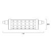 Sylvania R7S LED lamp | Staaflamp | 118mm | 2700K | Dimbaar | 15.5W (75W)  LSY00279 - 2