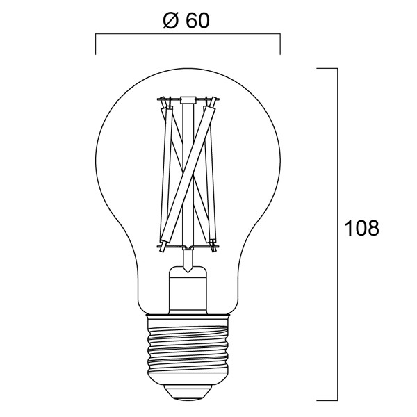 Sylvania Smart lamp E27 | Peer | Filament | Helder | 2000-6500K | 7W (60W)  LSY00537 - 2