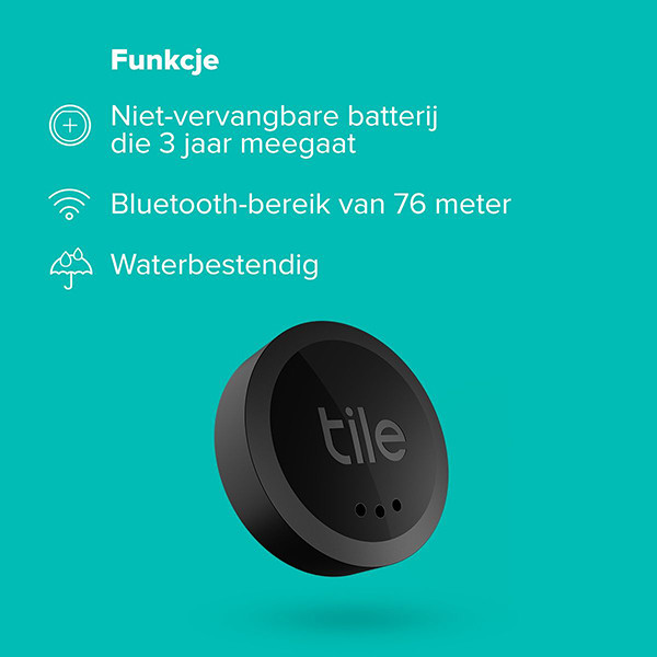 Tile Sticker 2022 | Bluetooth tracker | Zwart | 1 stuk  LTI00020 - 5