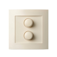 Tradim Duo Dimmer Afdekplaat | Crème | Tradim  LDR04013