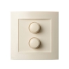 Duo Dimmer Afdekplaat | Crème | Tradim