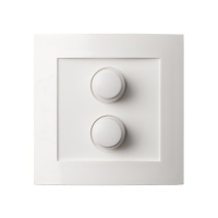 Tradim Duo Dimmer Afdekplaat | Wit | Tradim  LDR04012