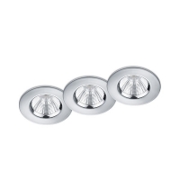 Trio Aanbieding: 3x Led inbouwspot | Rond | Zagros | Chroom | Dimbaar | Ø 72mm | IP65 | 5.5W  LTR00032