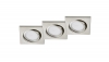 Aanbieding: 3x Led inbouwspot | Vierkant | Rila | Nikkel | Ø 68mm | 5W LTR00053 - 1