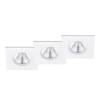 Aanbieding: 3x Led inbouwspot | Vierkant | Zagros | Wit | Dimbaar | Ø 72mm | IP65 | 5.5W LTR00028 - 1