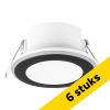 Aanbieding: 6x Led inbouwspot | Rond | Aura | Zwart | Ø 82mm | 3000K | IP65 |5W LTR00912 - 1