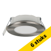 Aanbieding: 6x Led inbouwspot | Rond | Himal | Nikkel | Ø 72mm | 2700K-4000K | IP65 |3.5W LTR00907 - 1