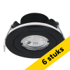 Aanbieding: 6x Led inbouwspot | Rond | Lamont | Zwart | Ø 68mm | 4000K | IP65 |6.5W LTR00911 - 1