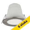 Aanbieding: 6x Led inbouwspot | Rond | Virunga | Nikkel | Ø 95mm | 2300K-3000K-4000K | IP44 |6W LTR00900 - 1