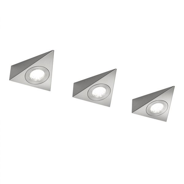 Trio Ecco wandlampen nikkelkleurig 3W (drie stuks)  LTR00111 - 1