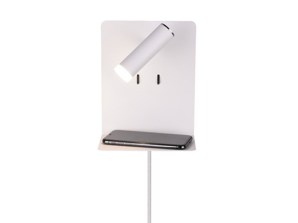 Trio Element wandlamp met USB 3W + 2 x 1.5W wit  LTR00253 - 2