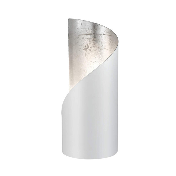 Trio Frank tafellamp mat wit/zilver, geschikt voor 1 x E14  LTR00104 - 1